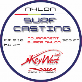 Key West Surf Casting Nylon Multicolor 25 mt 0.16mm 2.4kg 300mt